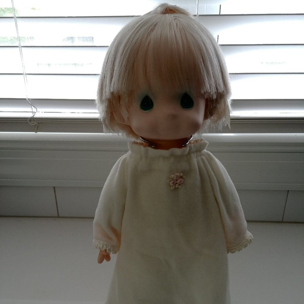 Retro Precious Moments Doll with Stand